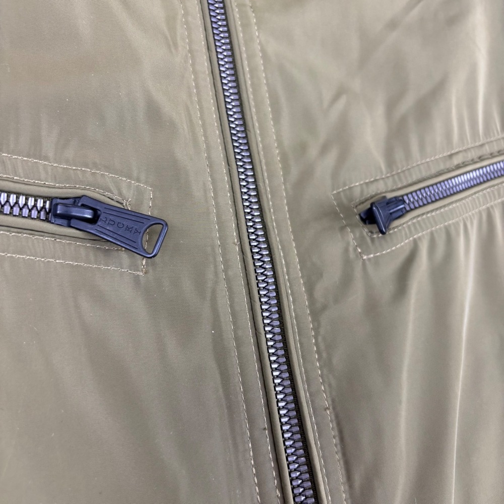 Lucky Brand Mens Olive Green Cafe Racer Moto Jacket Large Quilted Lining - Picture 2 of 9